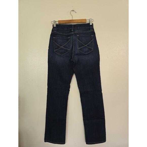 NYDJ Straight Leg Jeans Womens Size 2 Dark Denim Mid Rise - Picture 5 of 12